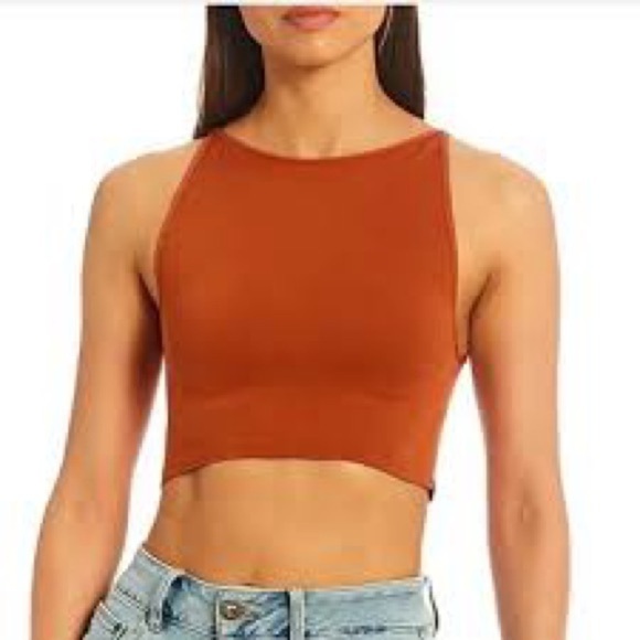 Free People Rust Crop Top - Picture 1 of 8